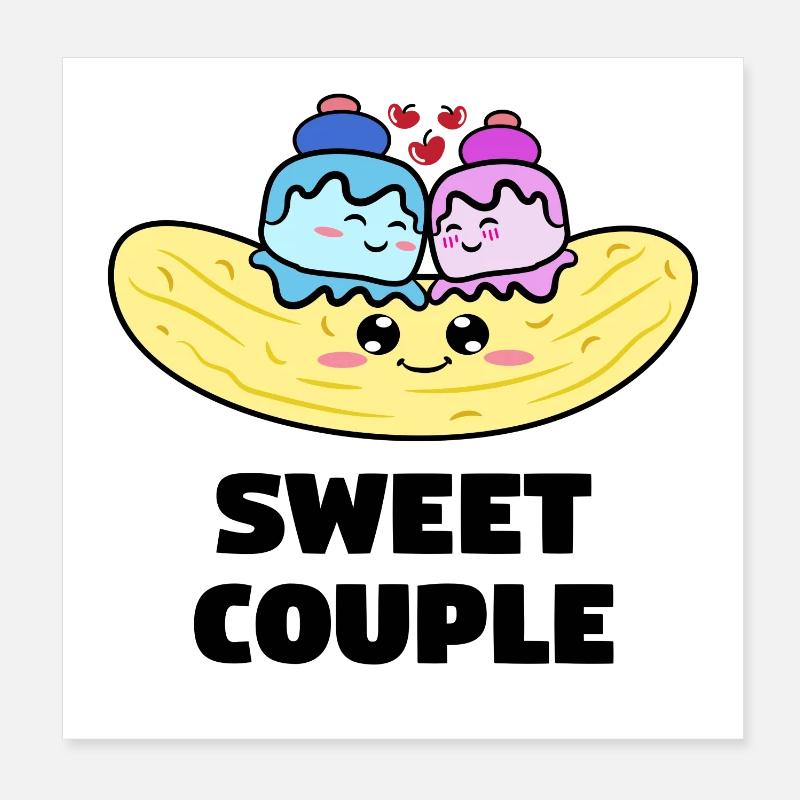 Bonbons Dessert Déclaration Snacking Calories Poster 20 x 20 cm