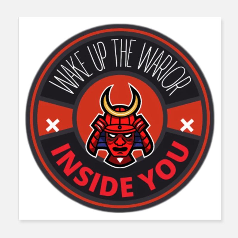 Erwecke den inneren Krieger Poster 20x20 cm