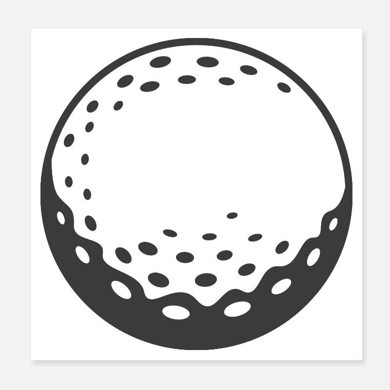 Golf Golfer Golfen Symbol Geschenk Idee Poster 20x20 cm