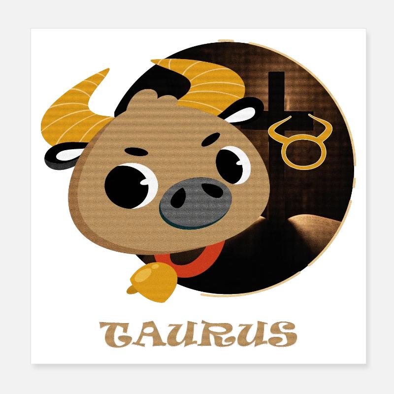 Sternzeichen Stier Poster 20x20 cm