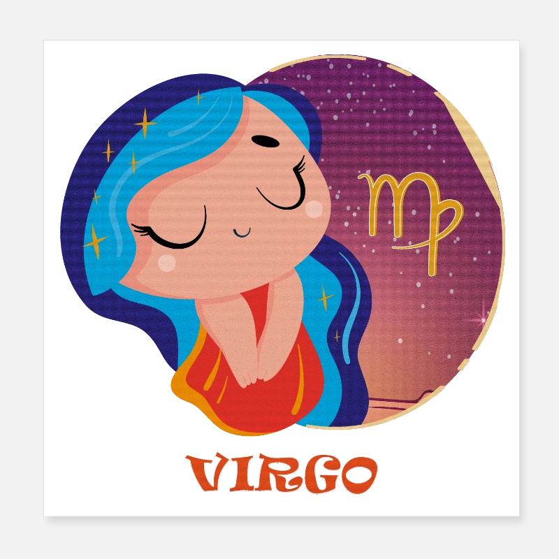 Sternzeichen Jungfrau Poster 20x20 cm
