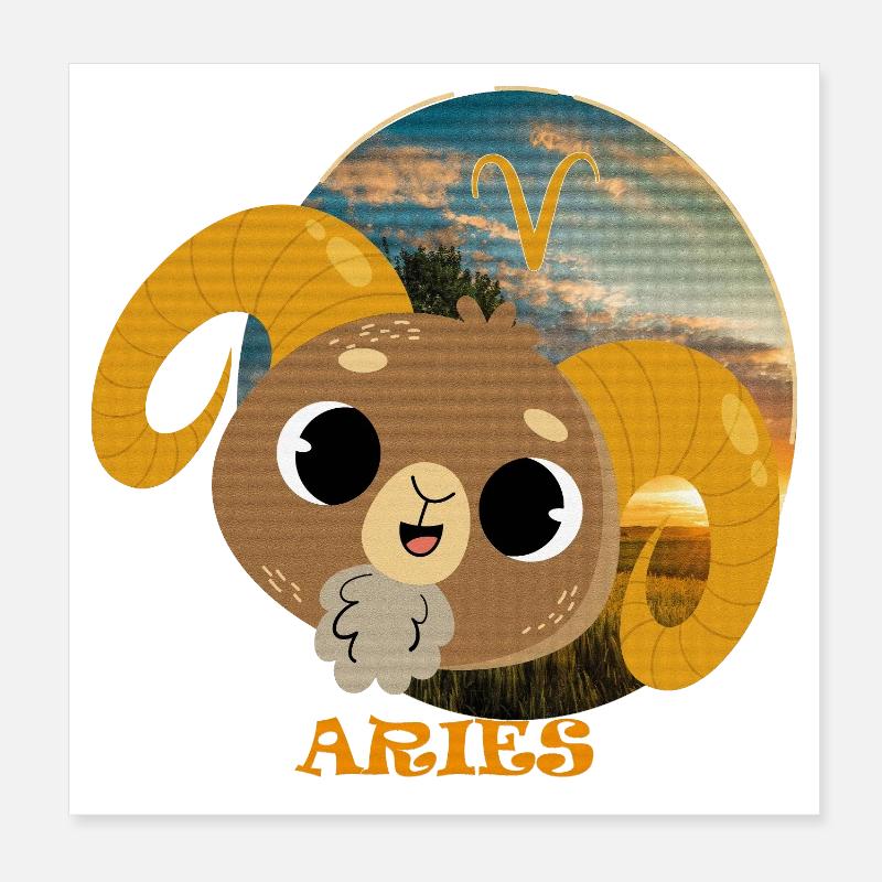 Sternzeichen WIDDER Poster 20x20 cm