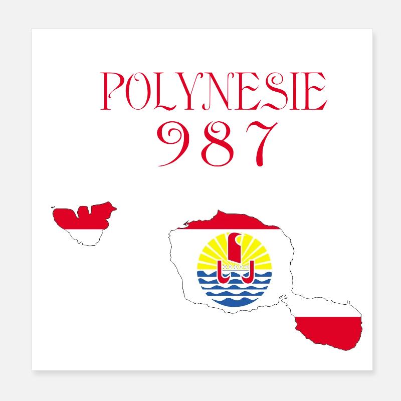 Polynésie Poster 20 x 20 cm