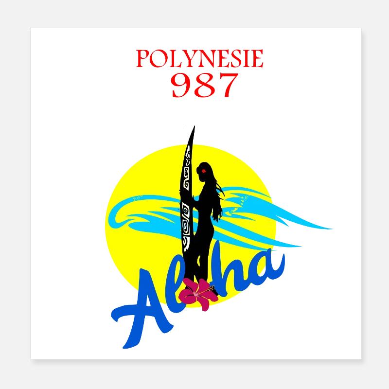 Polynésie Poster 20 x 20 cm