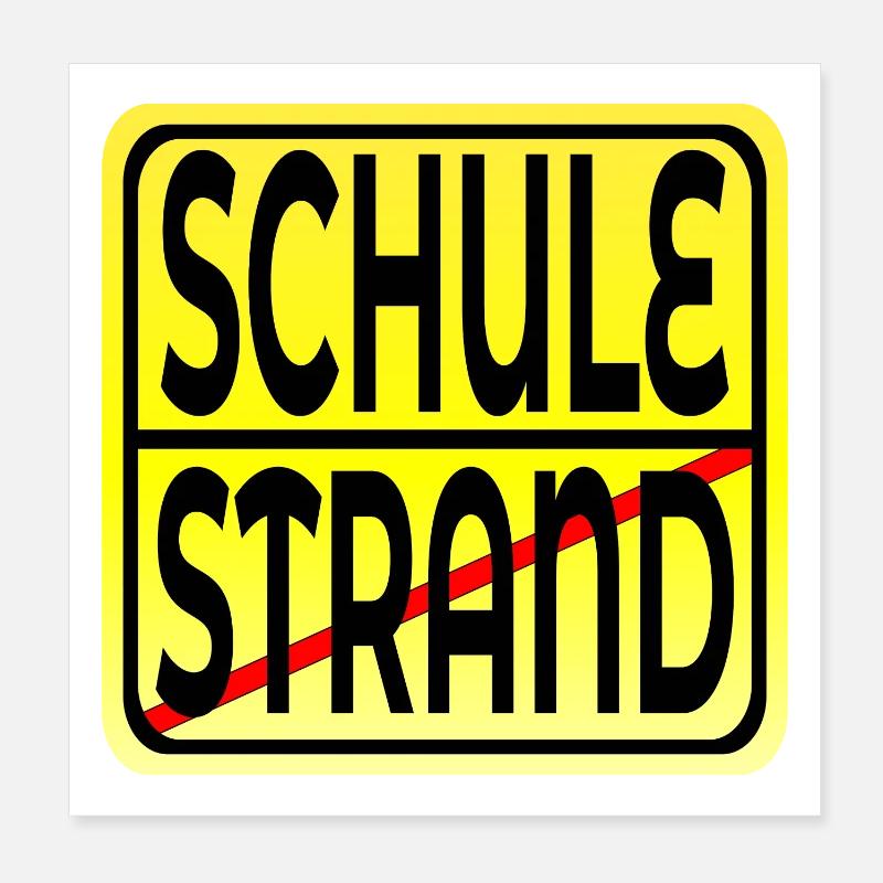 Ferienende Schulanfang Poster 20x20 cm