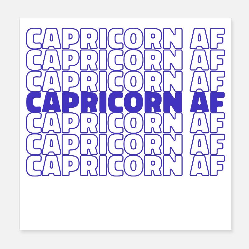 Déclaration du Capricorne Horoscope Constellation Zodiaque Poster 20 x 20 cm