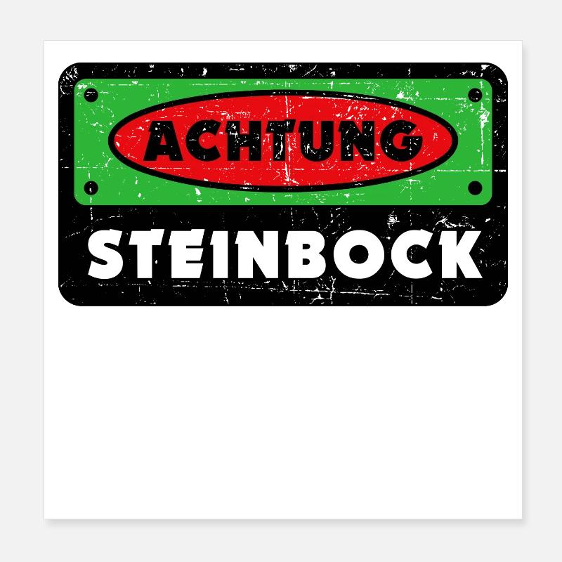 Steinbock Astrologie Tierkreis Statement Gezeiten Poster 20x20 cm