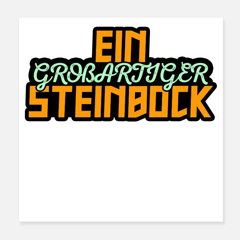 Astrologie Steinbock Statement Horoskop Galaxie Poster 20x20 cm