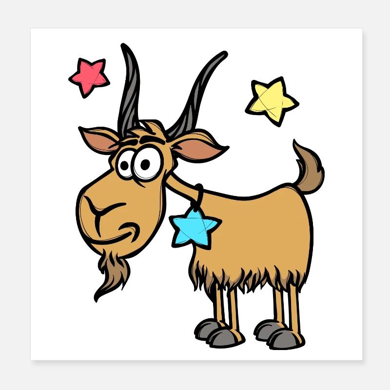 Steinbock Astrologie Gestirne Sterndeutung Himmel Poster 20x20 cm