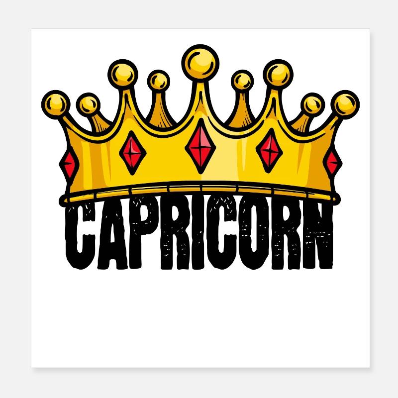 Superstition Capricorne Horoscope Star Interprétation Dicton Poster 20 x 20 cm