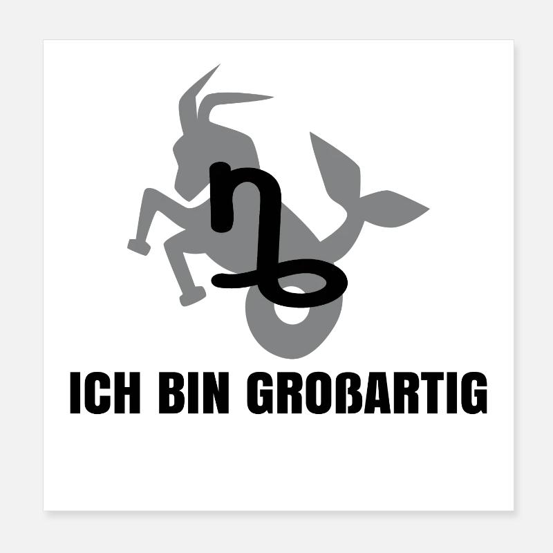 Astronomie Tierkreis Statement Steinbock Horoskop Poster 20x20 cm