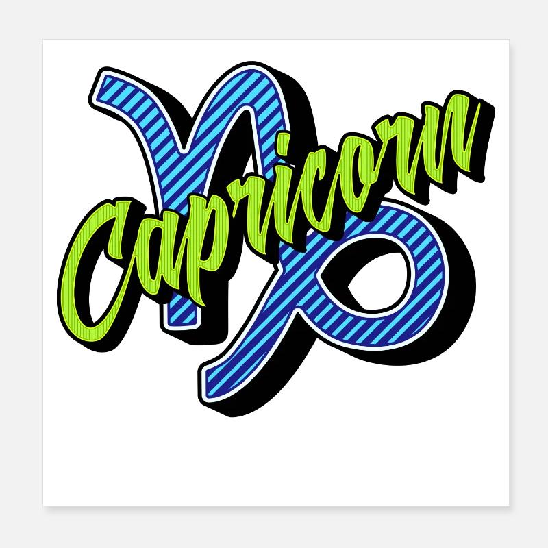 Horoscope Superstition Constellation Capricorne Dicton Poster 20 x 20 cm