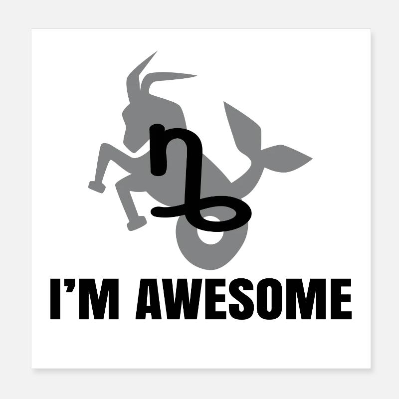 Steinbock Horoskop Statement Esoterik Astrologie Poster 20x20 cm