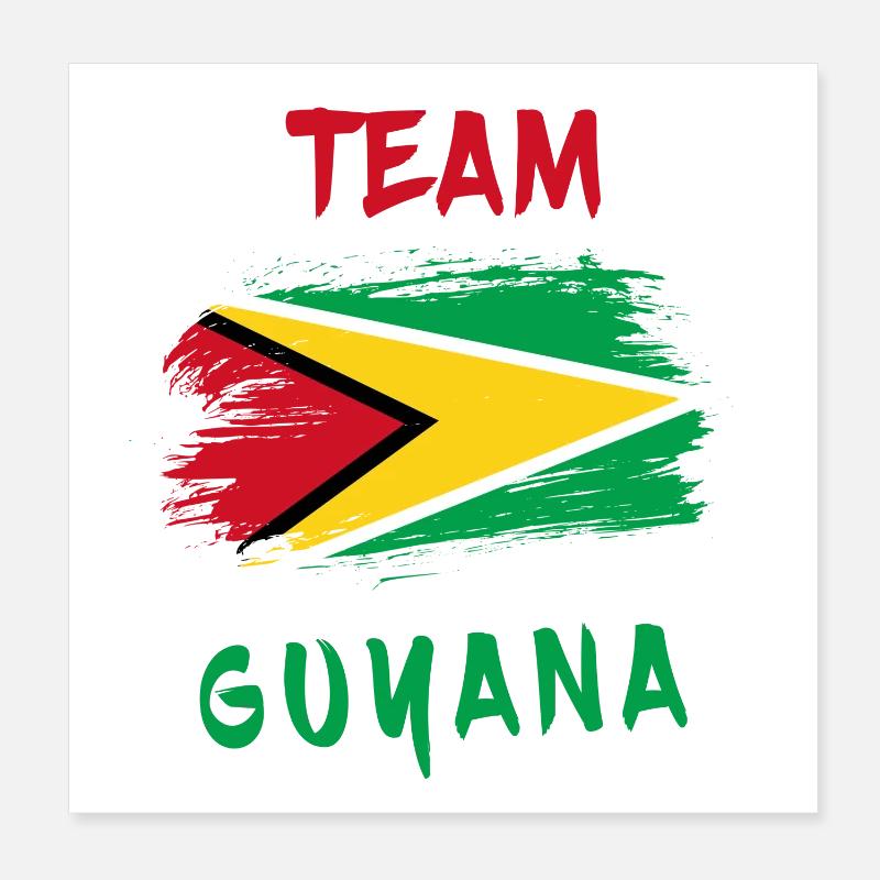 Drapeaux de l'équipe Guyane Poster 20 x 20 cm