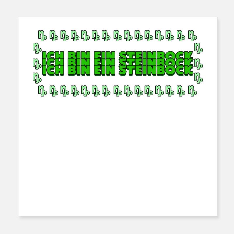 Steinbock Statement Horoskop Tierkreis Astrologie Poster 20x20 cm