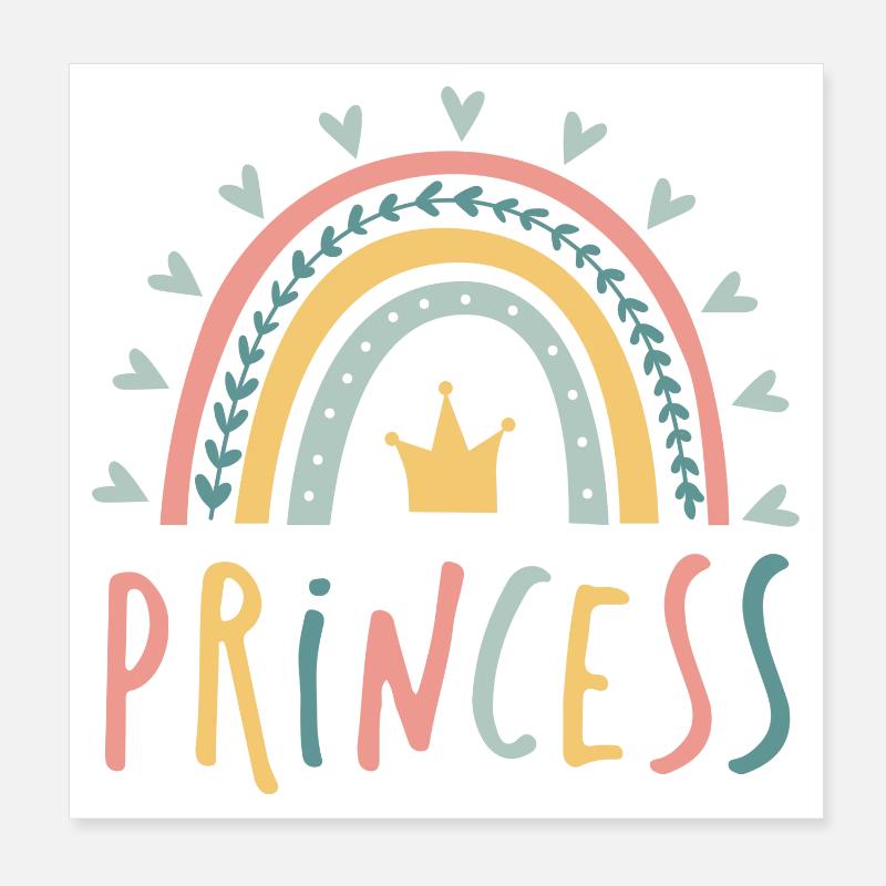 princess - rainbow Poster 20x20 cm