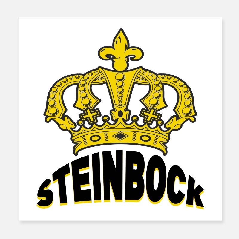 Steinbock Horoskop Spruch Sternzeichen Aberglaube Poster 20x20 cm