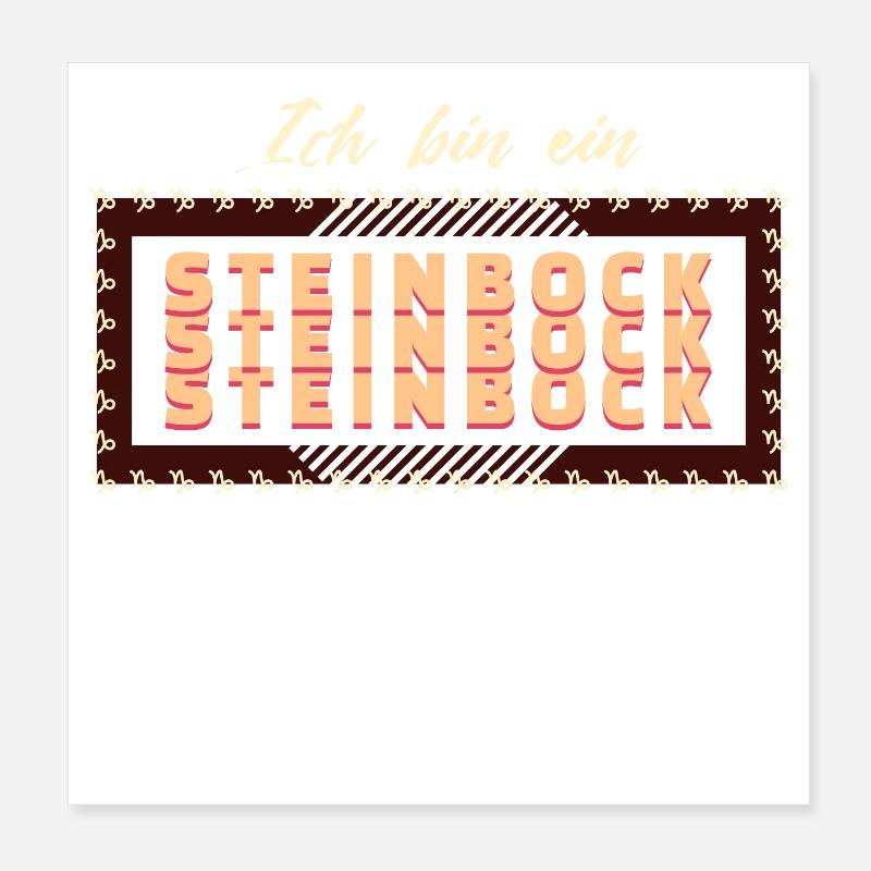 Cool Horoskop Statement Steinbock Aberglaube Poster 20x20 cm