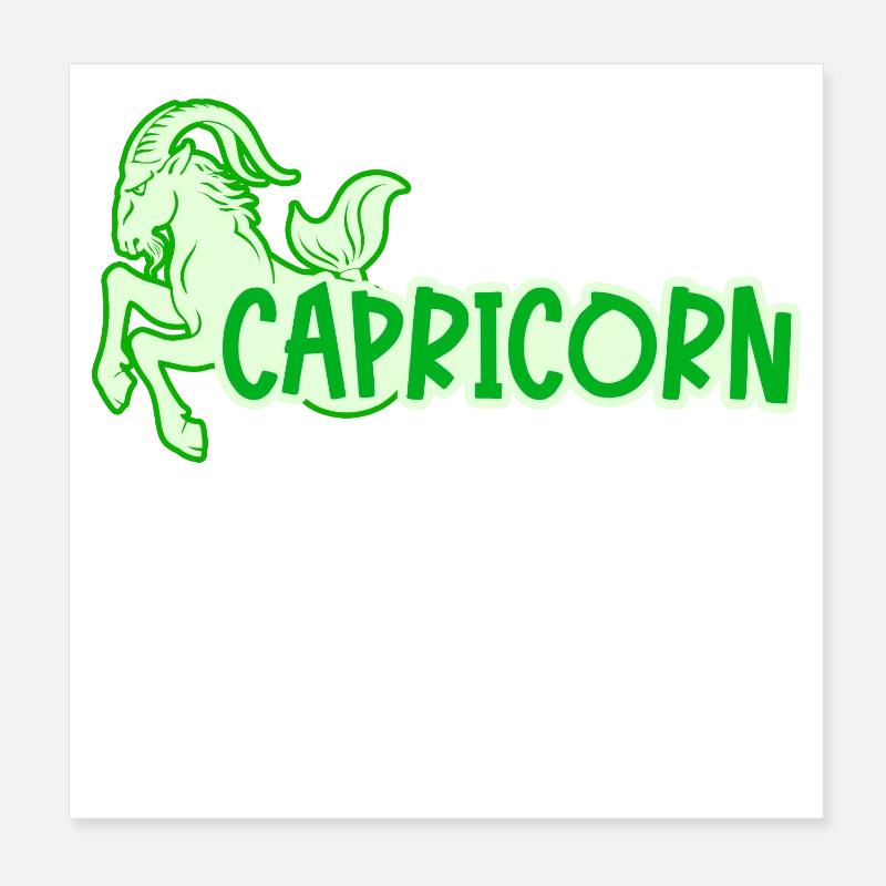 Capricorn Sky Esoteric Astrology Superstition Poster 8" x 8" (20x20 cm)