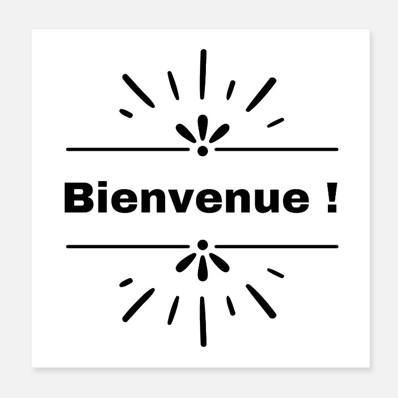 Bienvenue Poster 20 x 20 cm