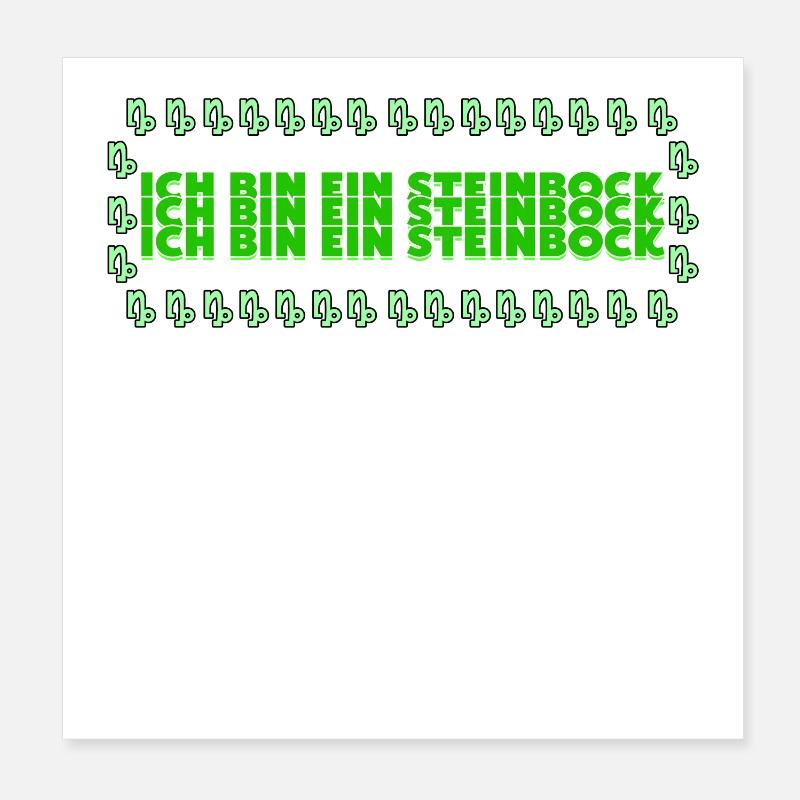 Steinbock Tierkreiszeichen Statement Horoskop Poster 20x20 cm
