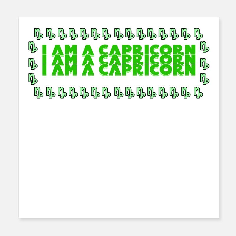 Déclaration d’horoscope Capricorne Heaven Superstition Poster 20 x 20 cm