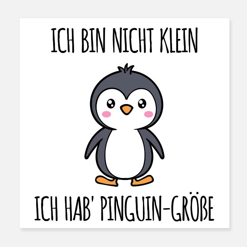 Cool Pinguin Statement Tier Süß Vogel Antarktis Poster 20x20 cm