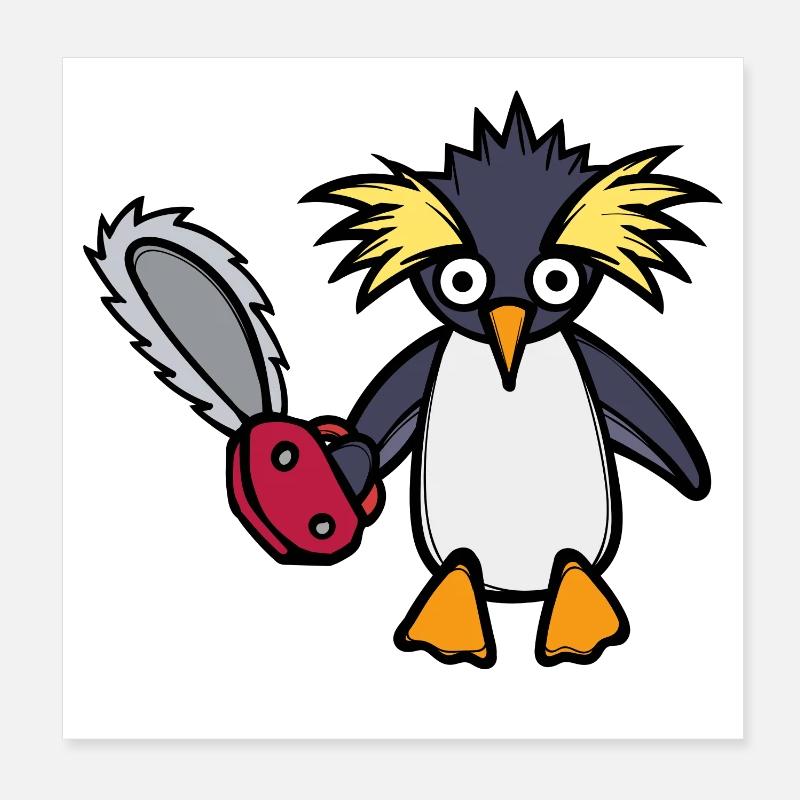 Antarktis Cool Pinguin Vogel Tier Poster 20x20 cm