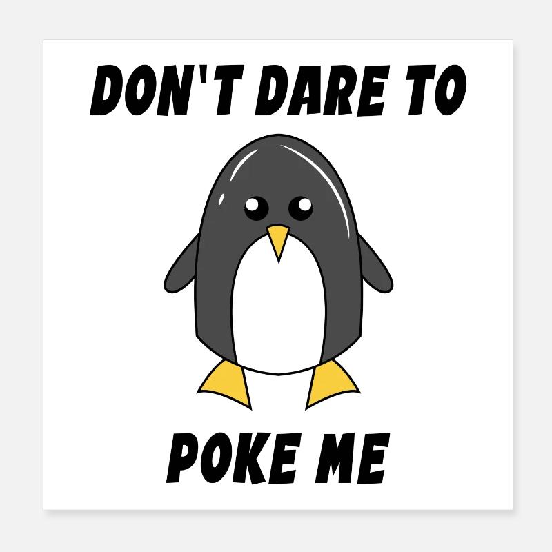 Déclaration cool Zoo Penguin Animal Bird Poster 20 x 20 cm