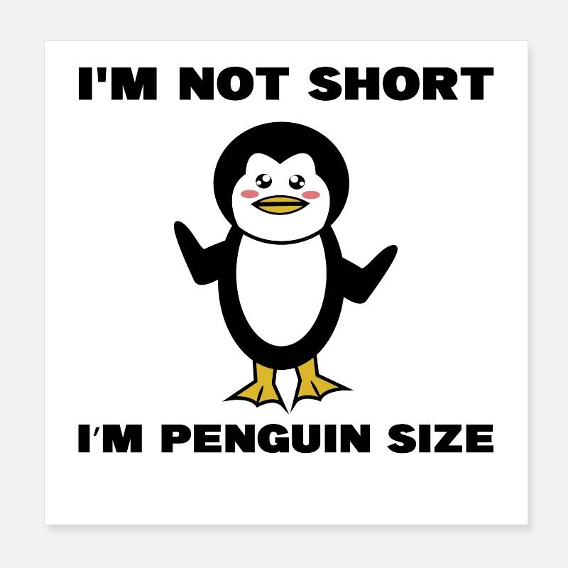 Cool Tier Süß Pinguin Humorvoll Statement Vogel Poster 20x20 cm