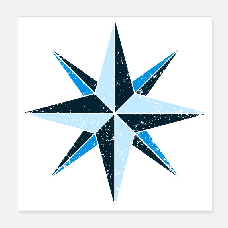 Compass Poster 8" x 8" (20x20 cm)