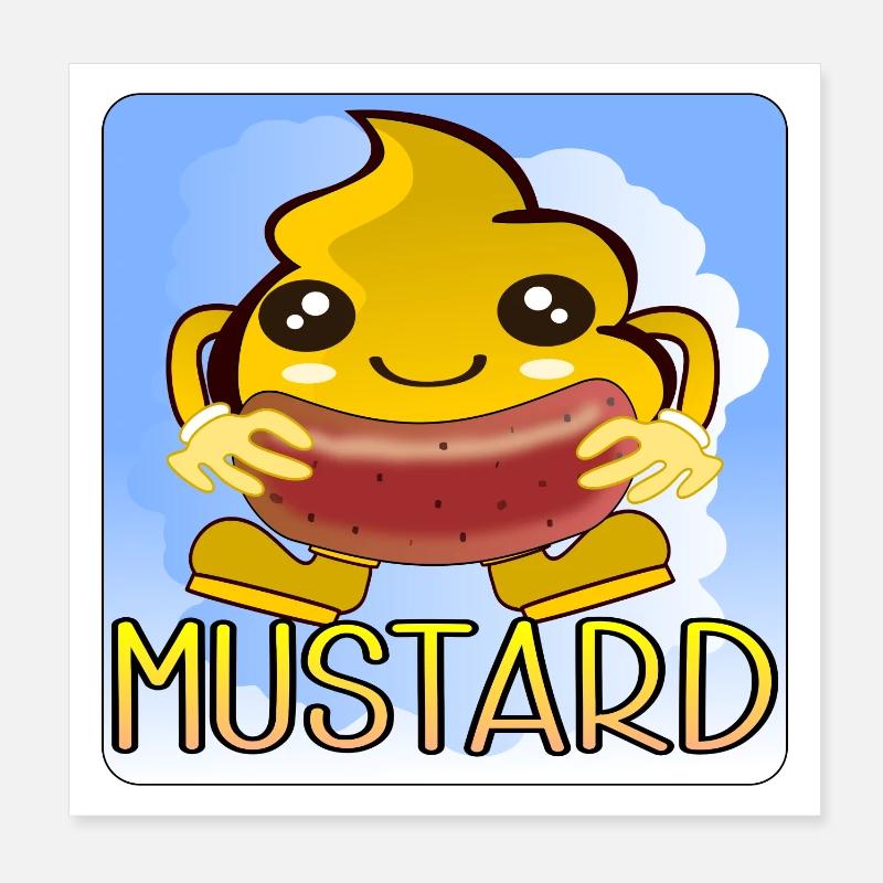 MUSTARD BBQ Poster 8" x 8" (20x20 cm)