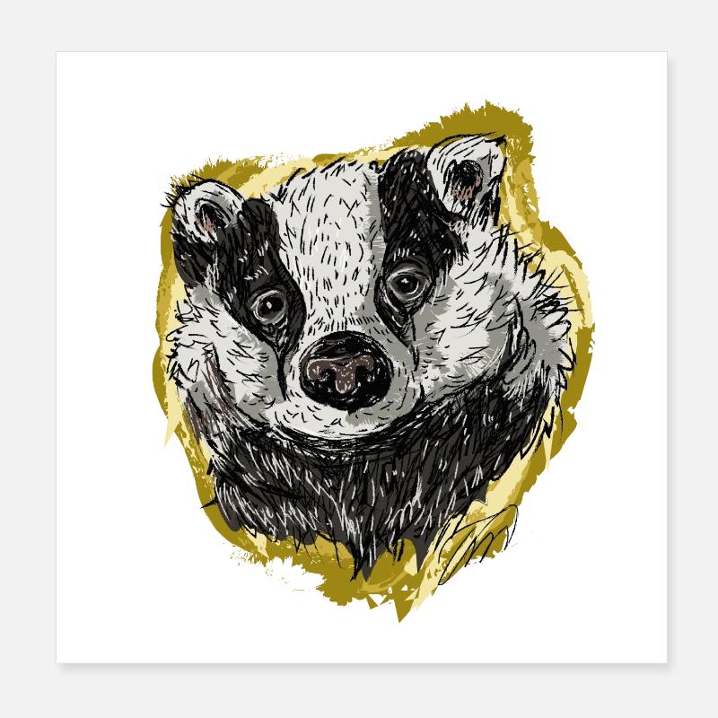 Der Dachs Poster 20x20 cm