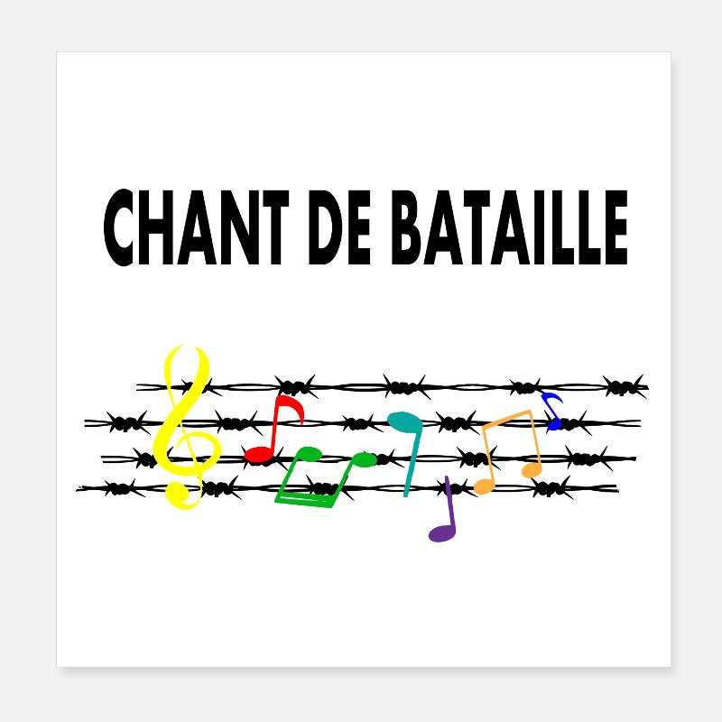 Chant de bataille Poster 20 x 20 cm