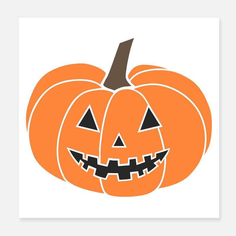 Pumpkin Jack-o'-lantern Poster 8" x 8" (20x20 cm)