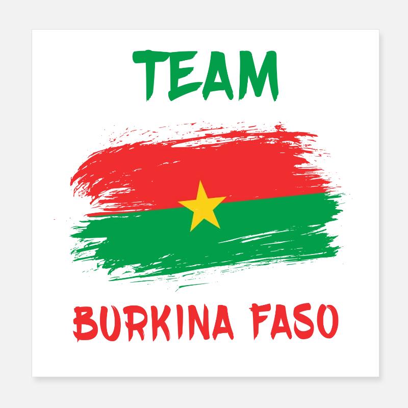Conception du drapeau de l'équipe Burkina Faso Poster 20 x 20 cm
