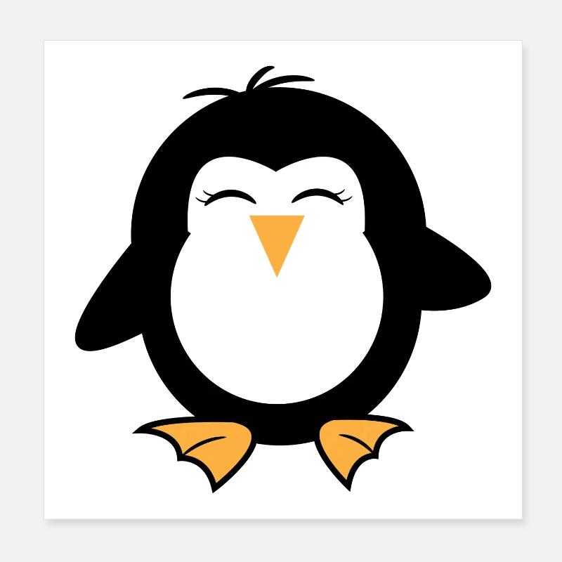 Seevogel Tier Süß Pinguin Vogel Arktis Poster 20x20 cm