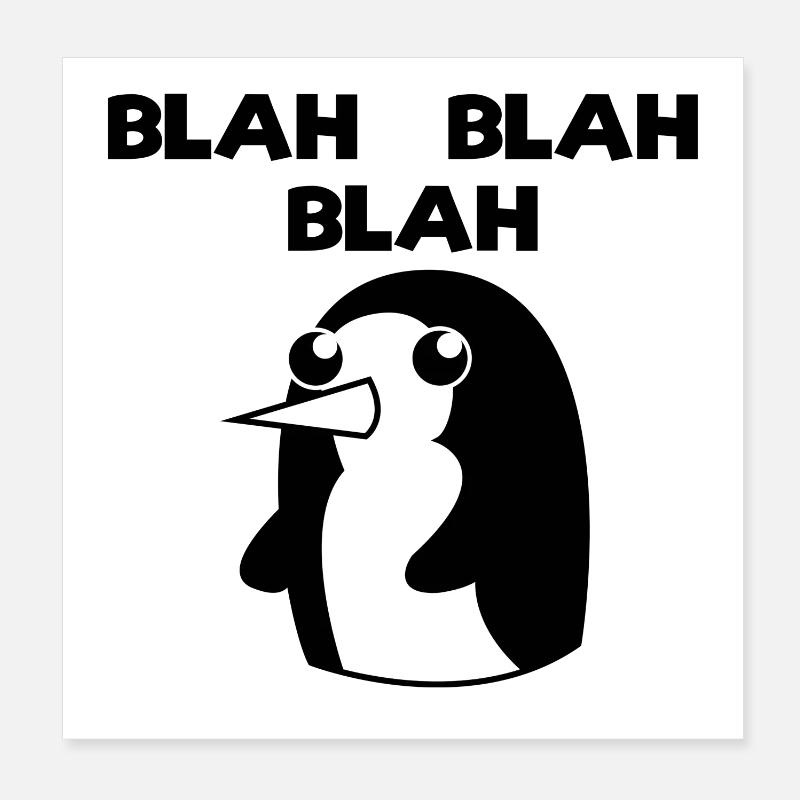 Antarktis Kalt Tier Pinguin Statement Vogel Poster 20x20 cm