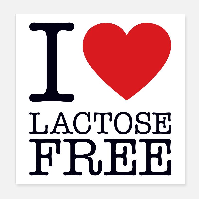 J’AIME SANS LACTOSE Poster 20 x 20 cm