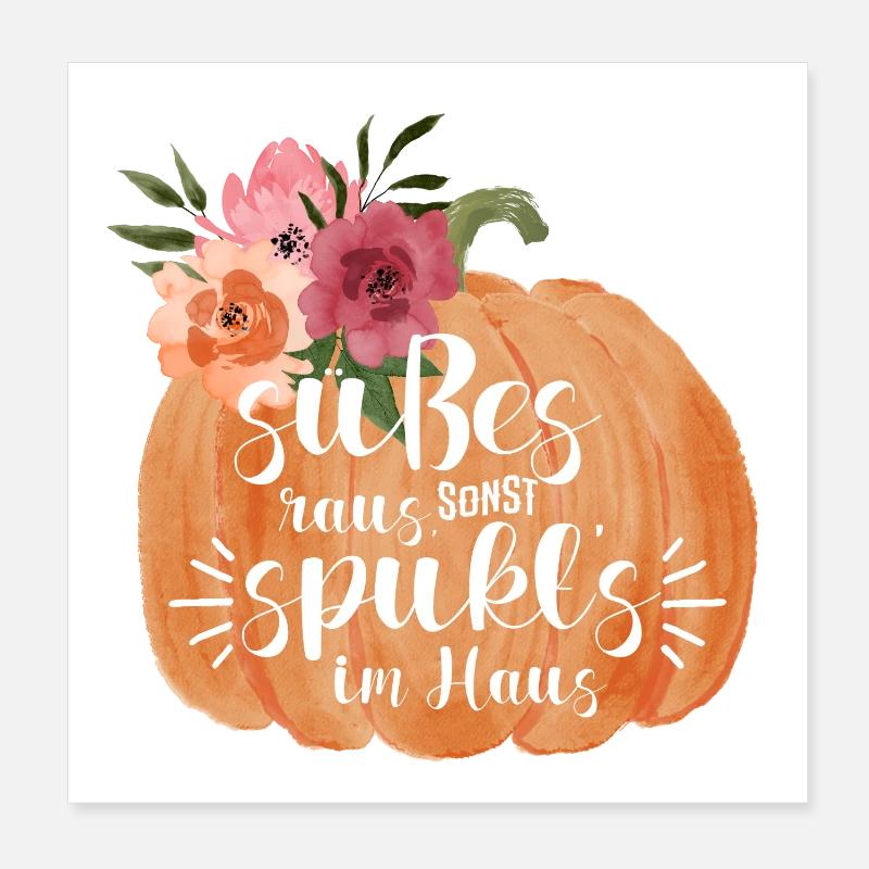 Halloween s’en sort sinon ça hante... Poster 20 x 20 cm