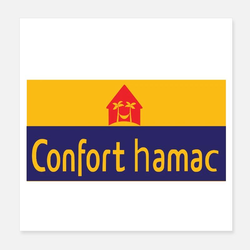 Hängemattenkomfort Poster 20x20 cm