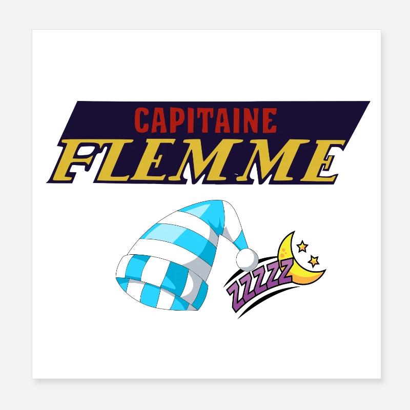 Capitano pigro Poster 20x20 cm