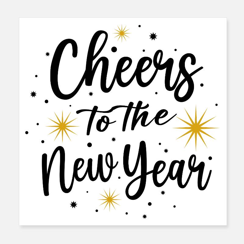 Golden Starburst Nightfall Poster 20x20 cm