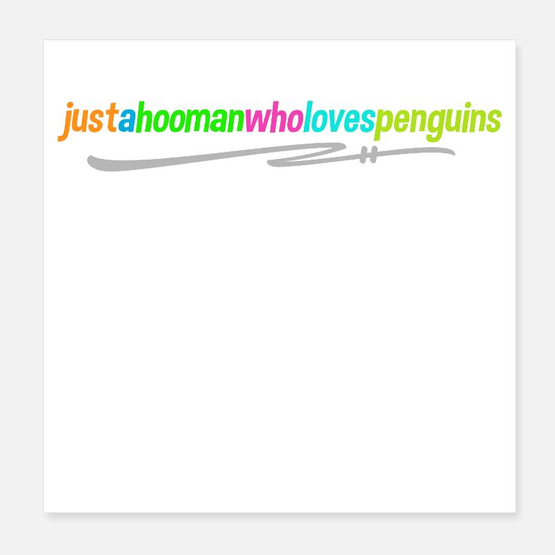 Antarctica Penguin Statement Bird Animal Seabird Poster 8" x 8" (20x20 cm)