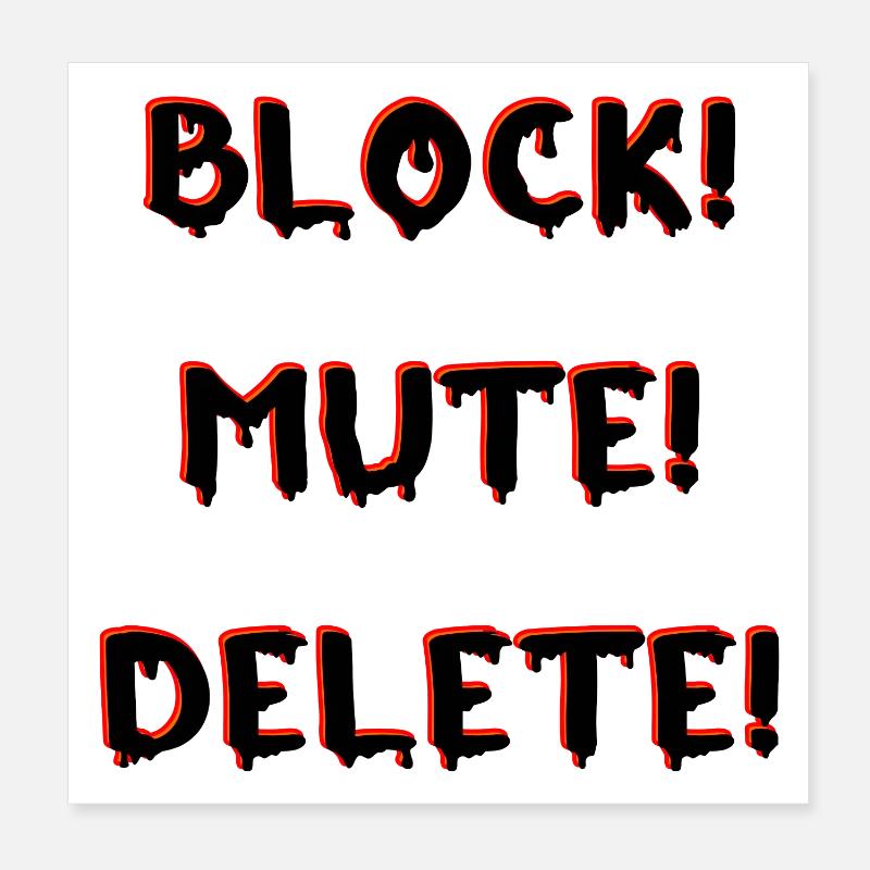 SUPPRESSION DE LA MUETTE DE BLOC Poster 20 x 20 cm