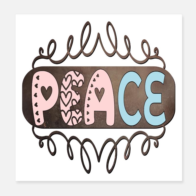 Paix Poster 20 x 20 cm