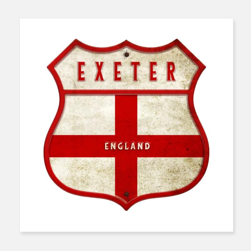 Armoiries d'Exeter, Angleterre Poster 20 x 20 cm