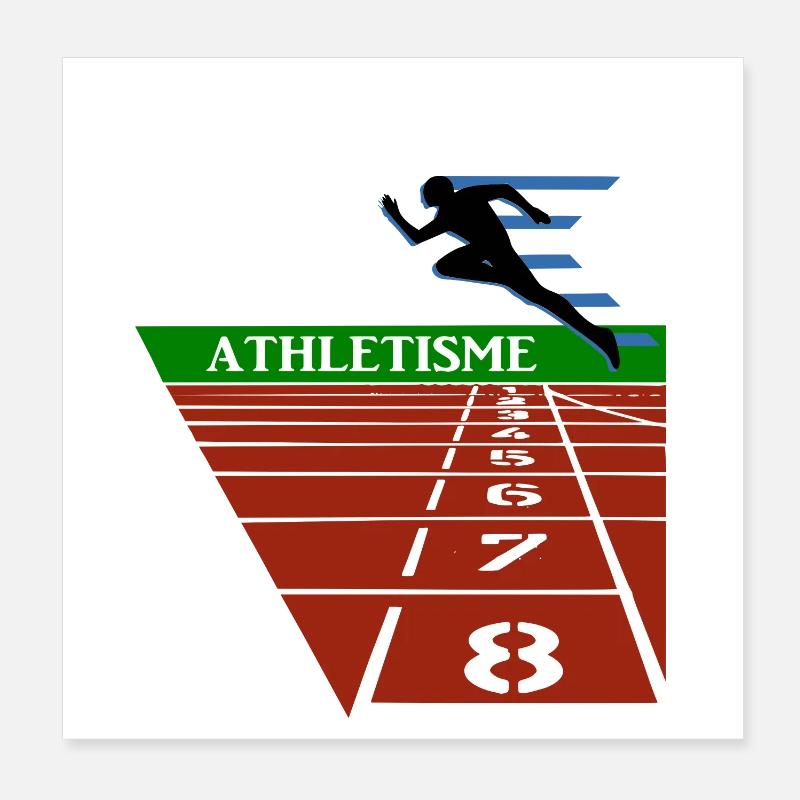 Athlétisme Poster 20 x 20 cm