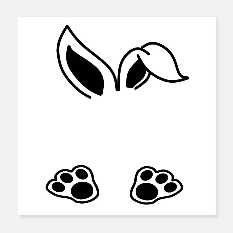 Rabbit Poster 20 x 20 cm