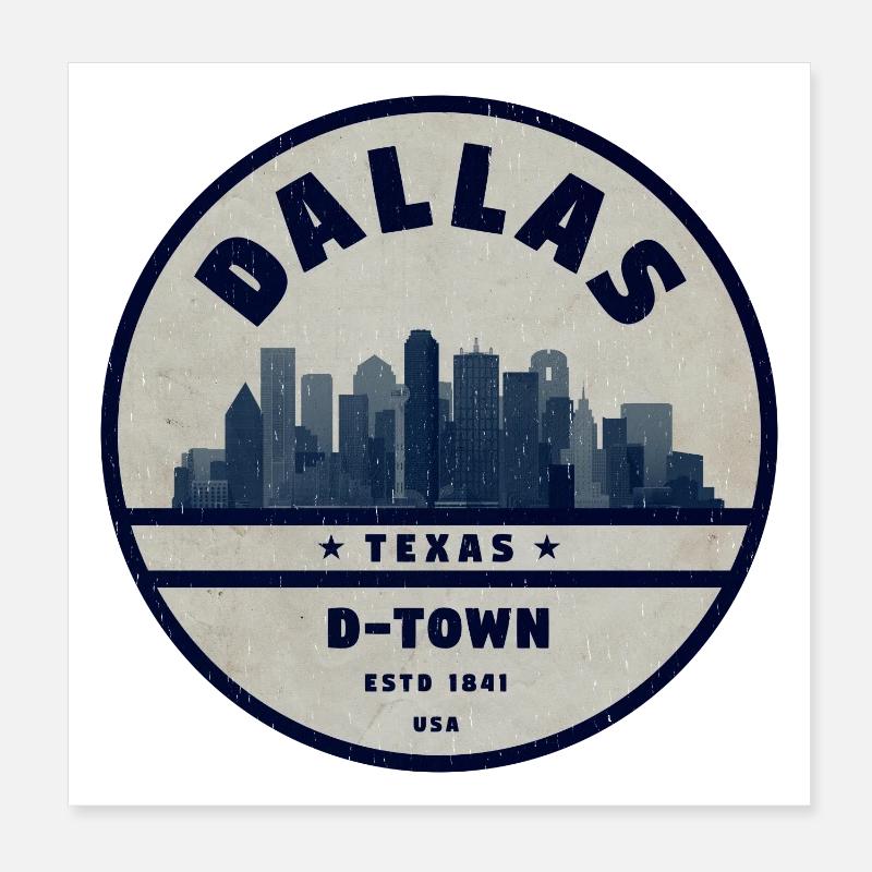 Dallas, Texas Poster 8" x 8" (20x20 cm)